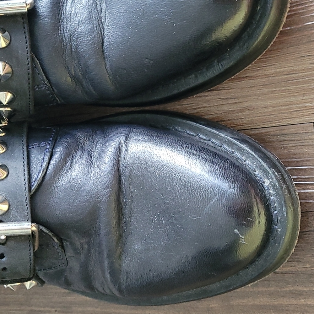Zadig & Voltaire Black Combat Boots with Silver Accents - Picture 7 of 8